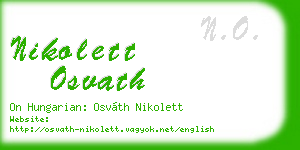 nikolett osvath business card